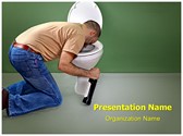 Drunk Vomiting Editable PowerPoint Template