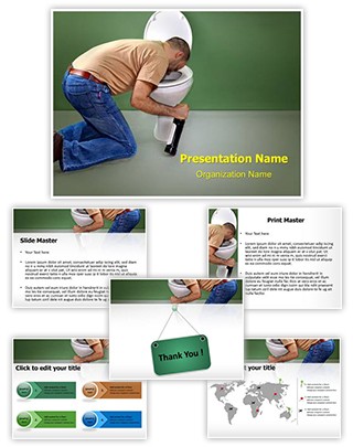 Drunk Vomiting Editable PowerPoint Template