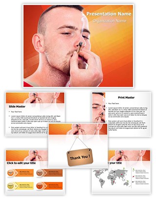 Hash Joint Smoking Editable PowerPoint Template