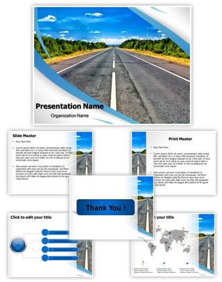 Isolated Road Editable PowerPoint Template