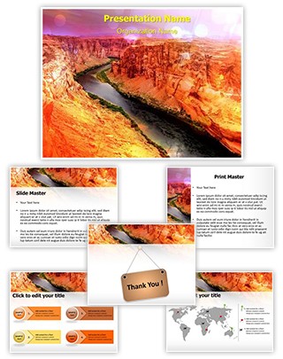 Desert River Editable PowerPoint Template