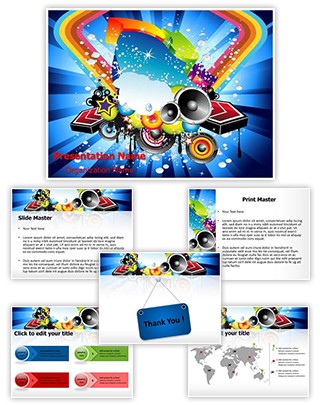 Disco Background Editable PowerPoint Template