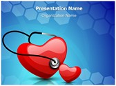 Heart Stethoscope Editable PowerPoint Template