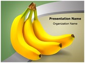 Food Ripe Bananas Editable PowerPoint Template