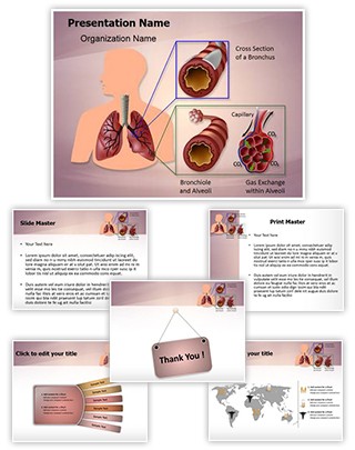 Human Lung Function Editable PowerPoint Template