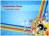 Music Party Background Editable PowerPoint Template