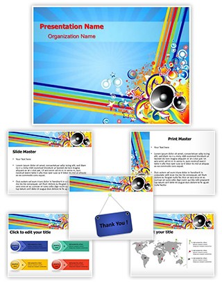 Music Party Background Editable PowerPoint Template