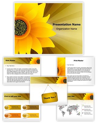 Sunflower Editable PowerPoint Template