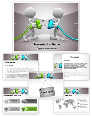 Connecting Cable Editable PowerPoint Template