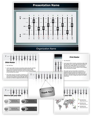 Music Equalizer Mixing Console Editable PowerPoint Template