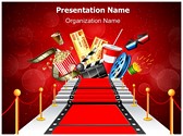 Red Carpet Entertainment Editable PowerPoint Template