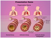 Illustration Pathology of Asthma Editable PowerPoint Template