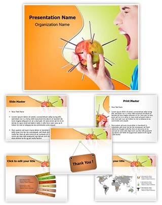 Throat Pain Editable PowerPoint Template