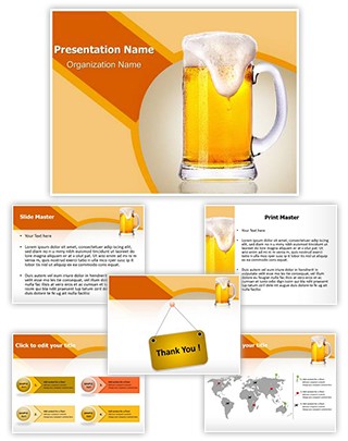 Beer Glass Editable PowerPoint Template