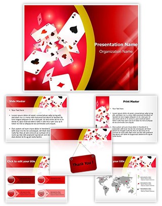 Gambling Playing Cards Editable PowerPoint Template