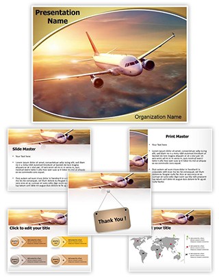 Airplane Editable PowerPoint Template