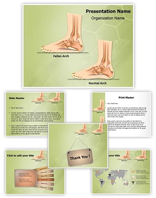 Pes Planus Flat Foot Editable PowerPoint Template