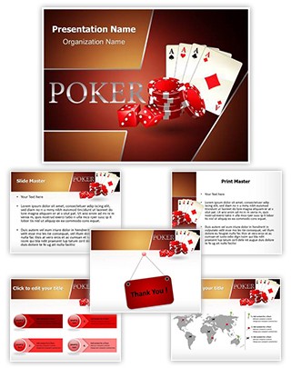 Poker Dice Cards Editable PowerPoint Template