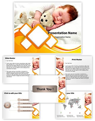 Sleeping Innocence Editable PowerPoint Template