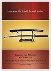 Japanese Samurai Sword Editable Template