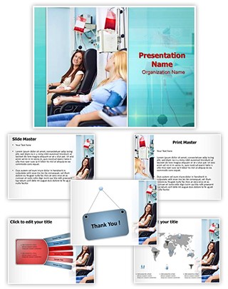 Donate Blood Transfusion Editable PowerPoint Template