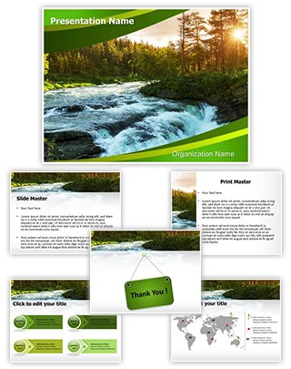 River Travel Destinations Editable PowerPoint Template