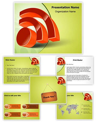 RSS Icon Editable PowerPoint Template