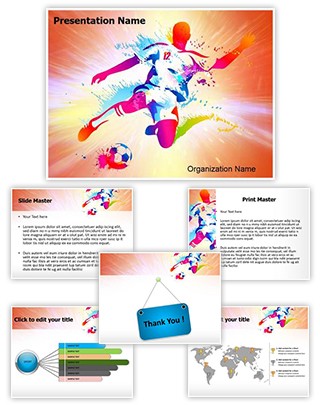 Soccer Player Football Championship Editable PowerPoint Template
