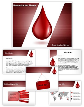 Blood Drop Editable PowerPoint Template