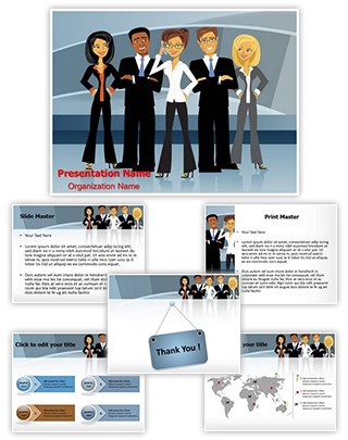 Business People Group Editable PowerPoint Template