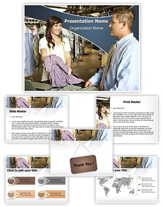 Textile Clothing Woman Entrepreneur Editable PowerPoint Template