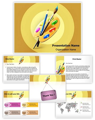 Artist Art Palette Editable PowerPoint Template