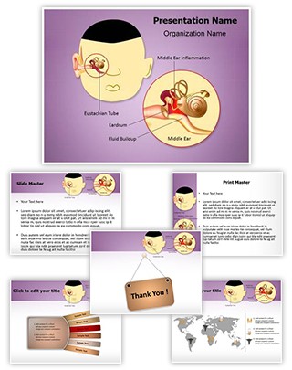 Otitis Media Eustachian Editable PowerPoint Template