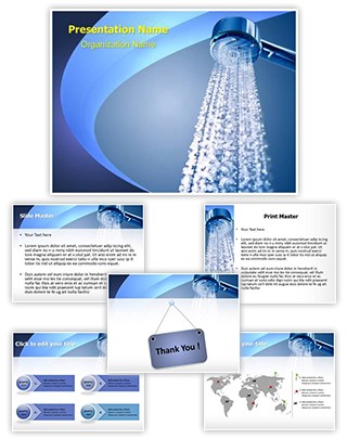 Spa Bathroom Shower Editable PowerPoint Template