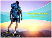 Tourist Hiking Adventure Sports Template