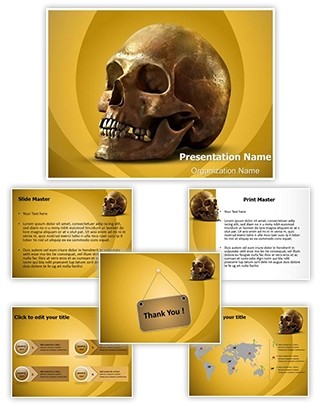 Anatomy Human Skull Editable PowerPoint Template