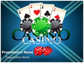 Cards Coins Casino Editable PowerPoint Template