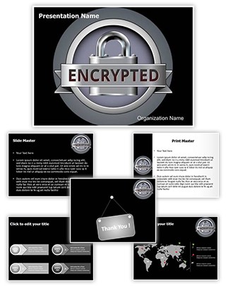 Secure Connection Encryption Editable PowerPoint Template