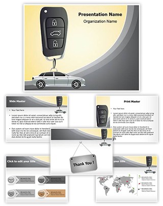 Center Lock Car Security Editable PowerPoint Template