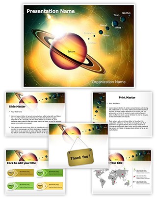 Solar System Saturn Editable PowerPoint Template