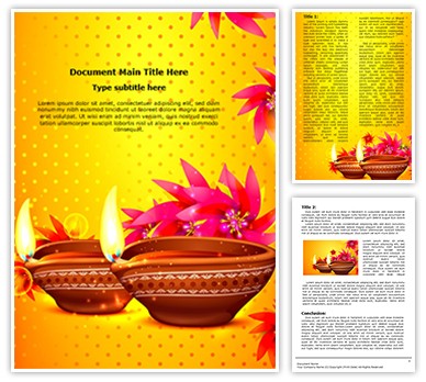 Diwali Festival Editable Word Template