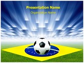 Brazil Football Soccer Editable PowerPoint Template