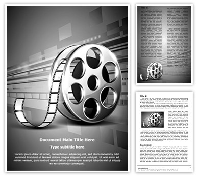 Film Reel Editable Word Template