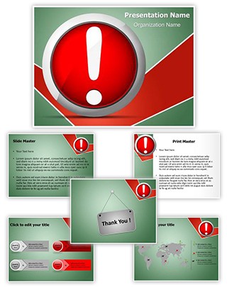 Error Message Exclamation Mark Editable PowerPoint Template