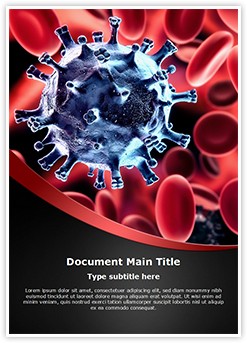 Virus in blood Editable Word Template