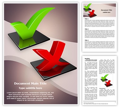 Questionnaire Check Mark Symbols Editable Word Template