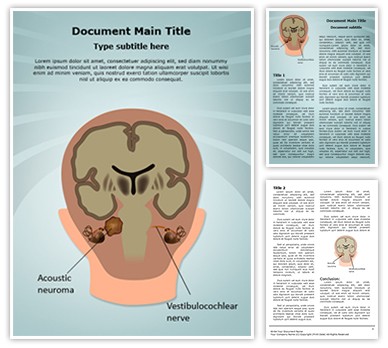 Acoustic Neuroma Vestibulocochlear Nerve Editable Word Template