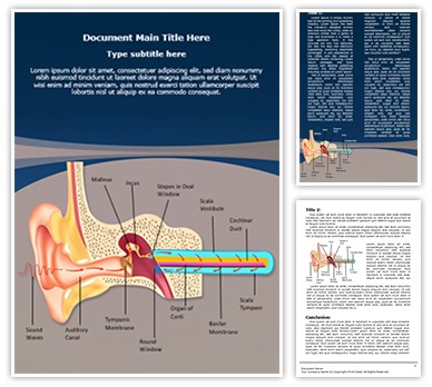 Hearing Mechanism Editable Word Template