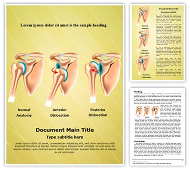 Shoulder Dislocation Editable Word Template