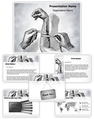 Nursing Arm Bandage Editable PowerPoint Template